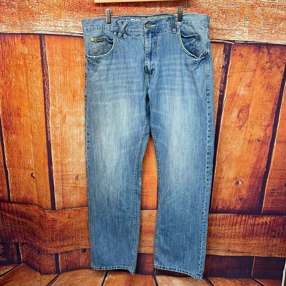 LRG Grass Roots Modern Classic Fit Loose Jeans Sz 36x34